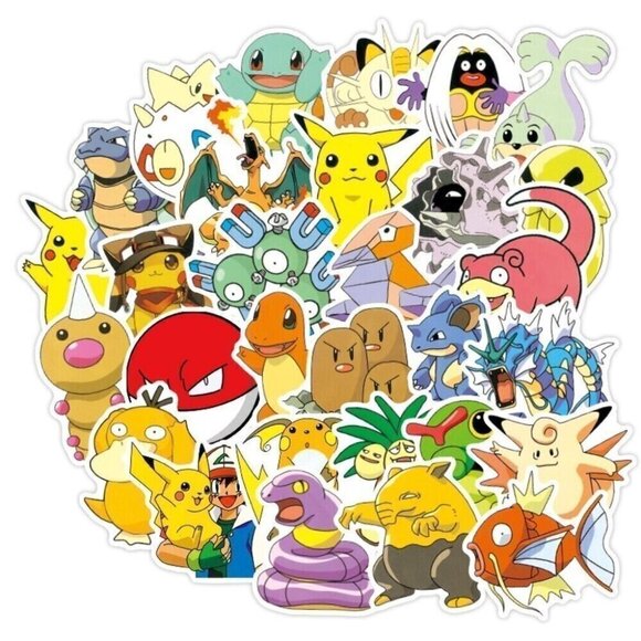 Pokemon Other - LOT of 100 Random Vinyl Pokémon Stickers